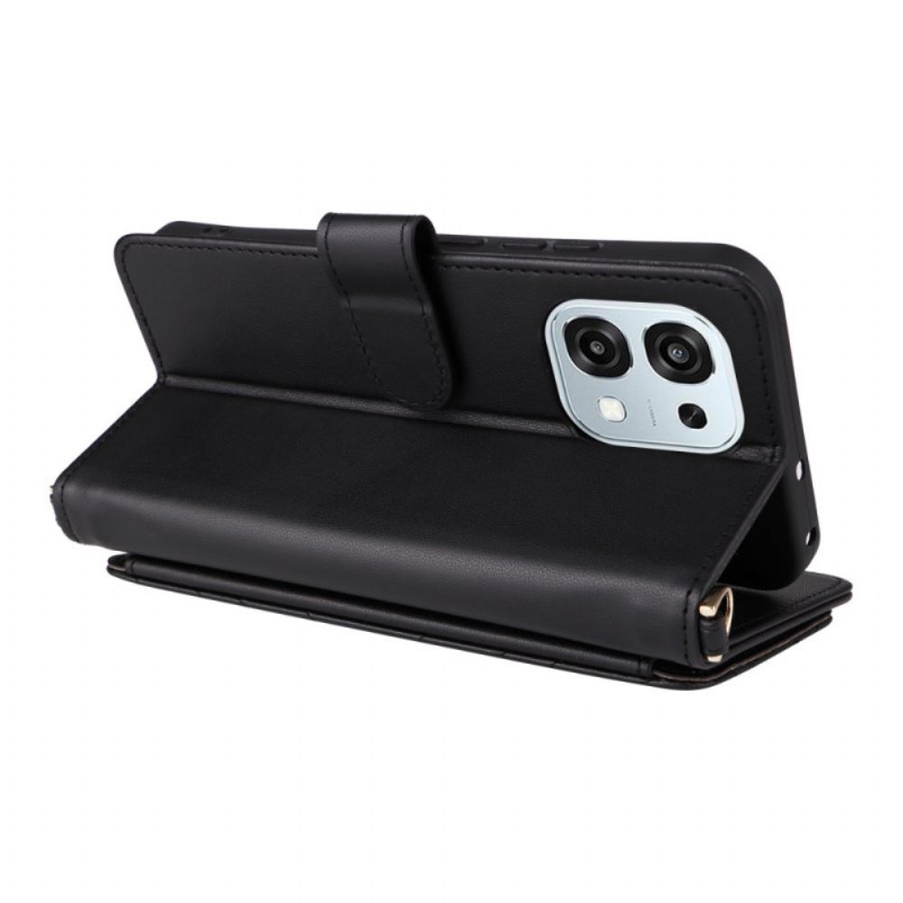 Folio-hoesje Vivo V50 Lite 5g Gewatteerd Met Schouderband En Koord