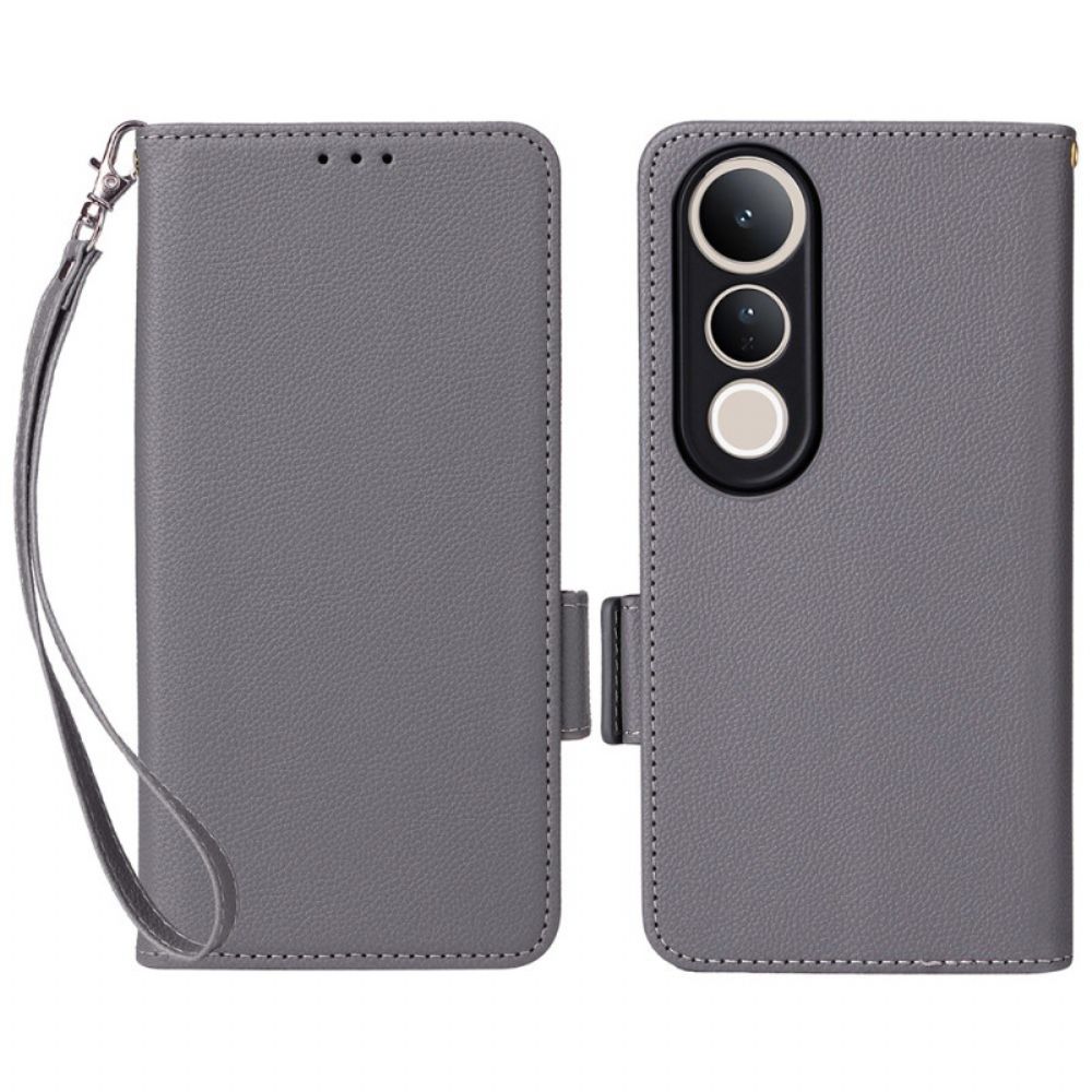 Folio-hoesje Vivo V50 Lite 5g Kunstleer Met Draagkoord