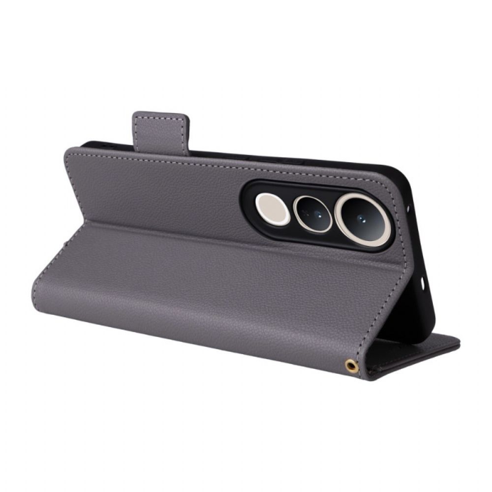 Folio-hoesje Vivo V50 Lite 5g Kunstleer Met Draagkoord