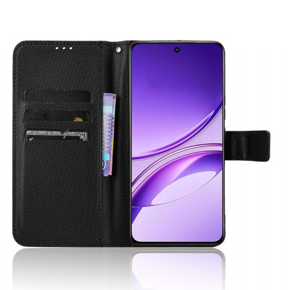 Folio-hoesje Vivo V50 Lite 5g Telefoonhoesje Diamantstructuur