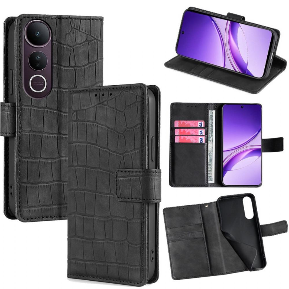 Leren Hoesje Vivo V50 Lite 5g Krokodillenleertextuur