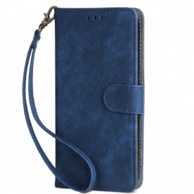 Leren Hoesje Vivo V50 Lite 5g Rfid-bescherming Met Draagkoord Bescherming Hoesje