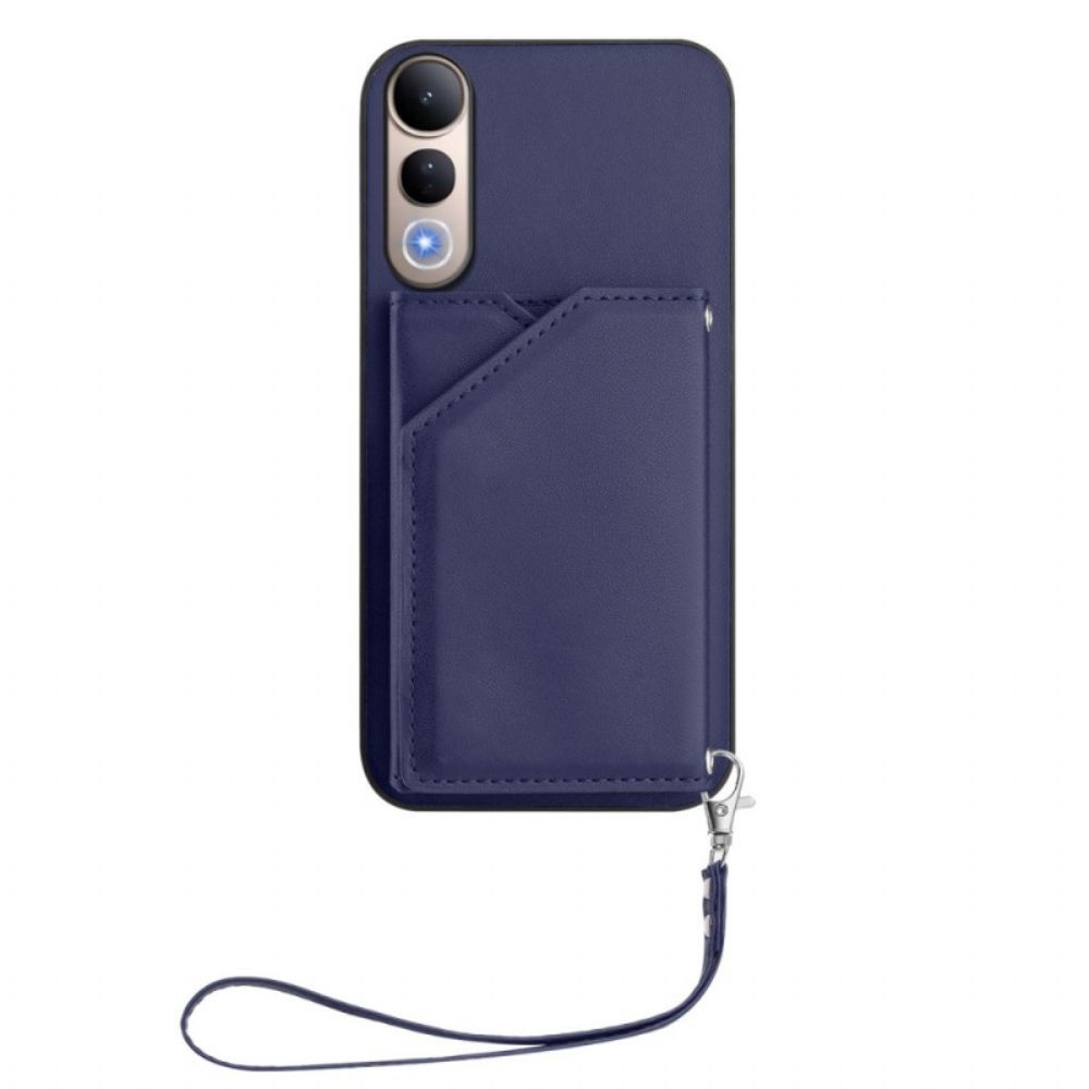 Leren Hoesje Voor Vivo V50 Lite 5g Kaarthouder En Koord