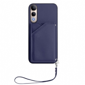 Leren Hoesje Voor Vivo V50 Lite 5g Kaarthouder En Koord