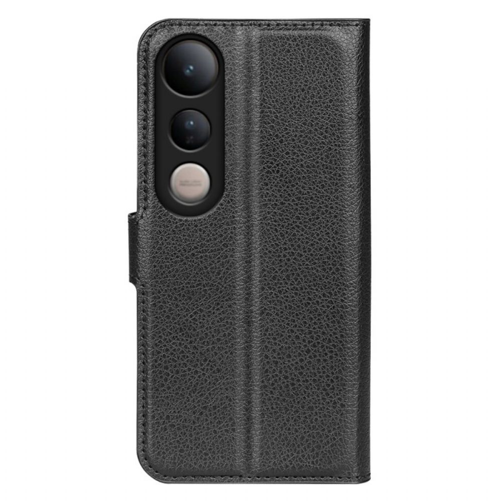 Leren Hoesje Voor Vivo V50 Lite 5g Lychee Kunstleer