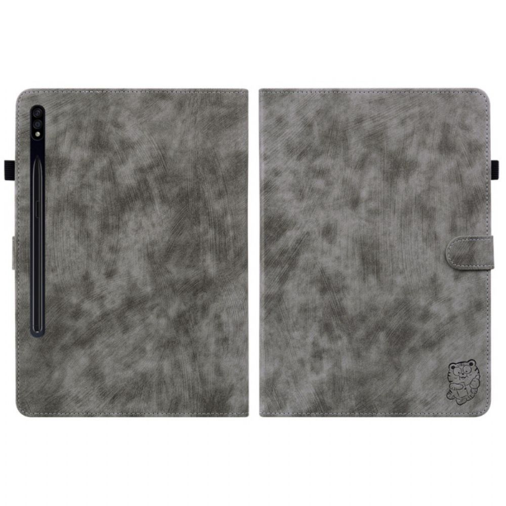 Bescherming Hoesje Samsung Galaxy Tab S9 Fe Tijgerpatroon
