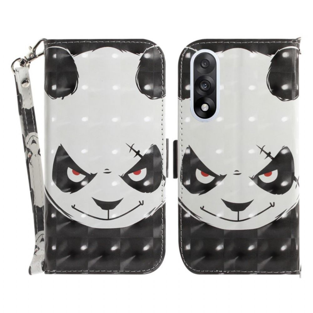 Bescherming Hoesje Oneplus Nord 5 Boze Panda Met Bandjes