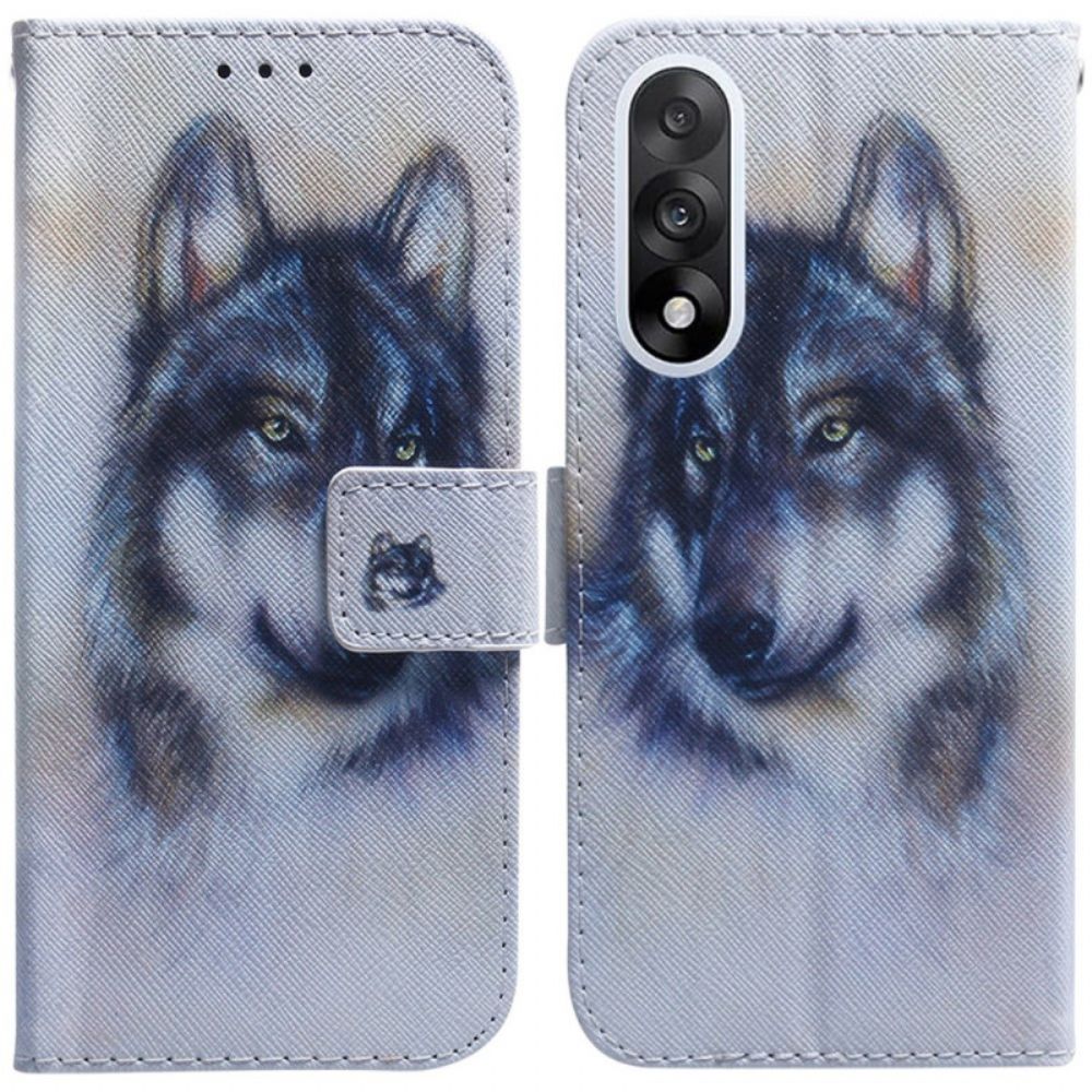 Bescherming Hoesje Oneplus Nord 5 Wolf In Aquarel