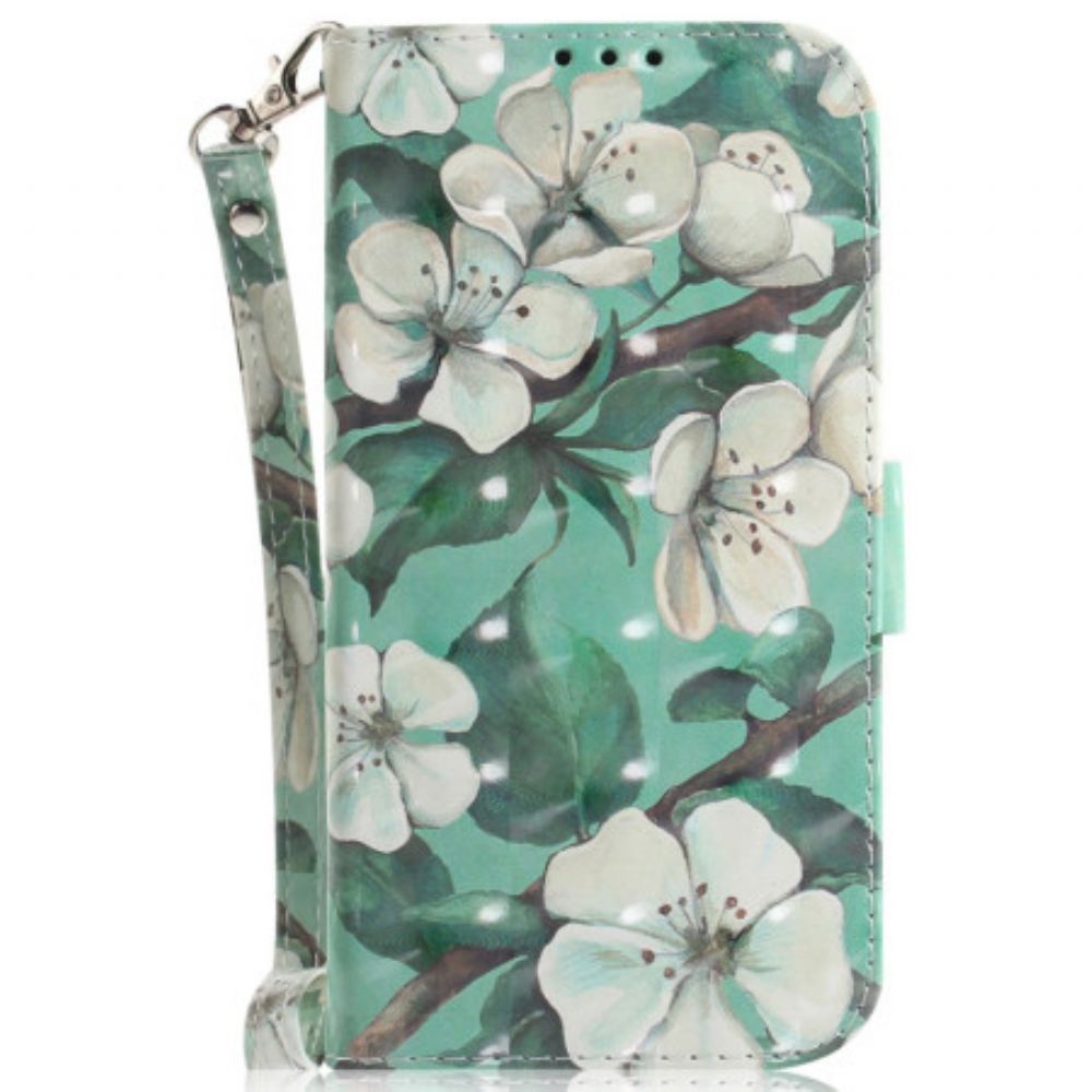 Flip Case Leren Oneplus Nord 5 Bloemen In Aquarel