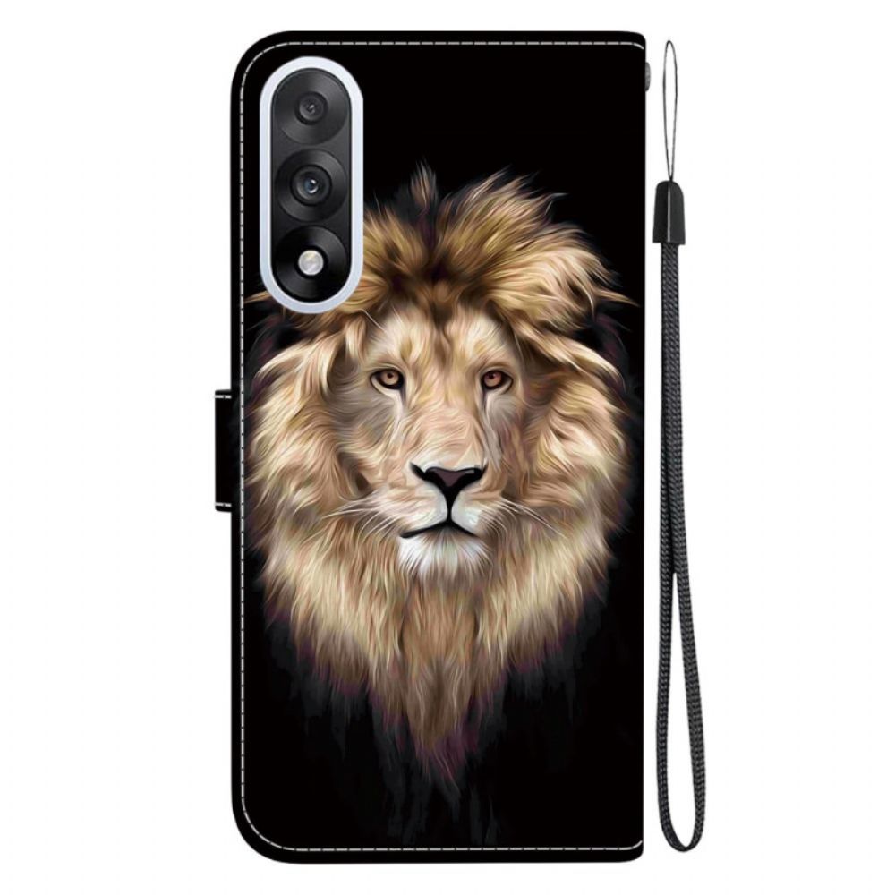 Flip Case Leren Oneplus Nord 5 Dromende Leeuw