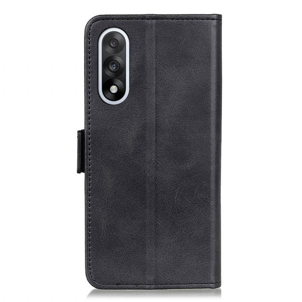 Flip Case Leren Oneplus Nord 5 Kunstleer Met Textuur