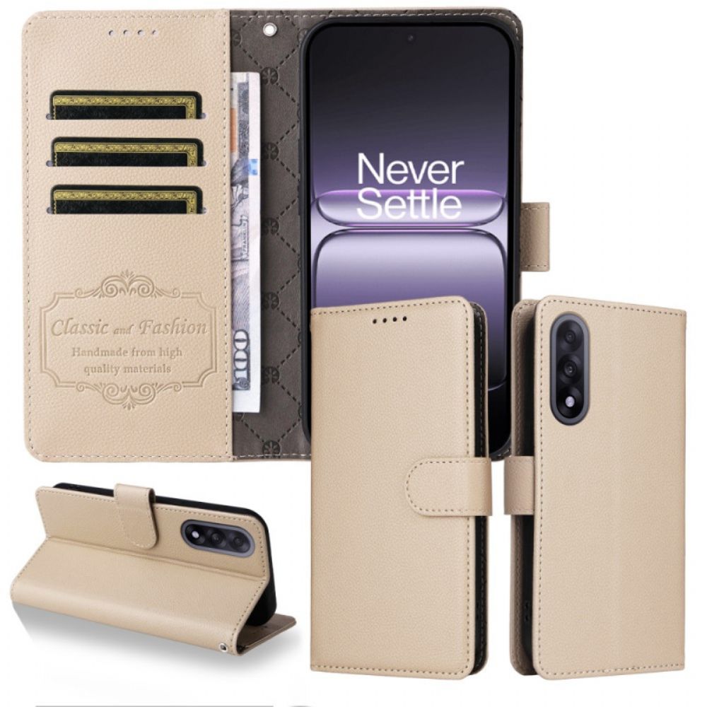 Folio-hoesje Oneplus Nord 5 Leerlook