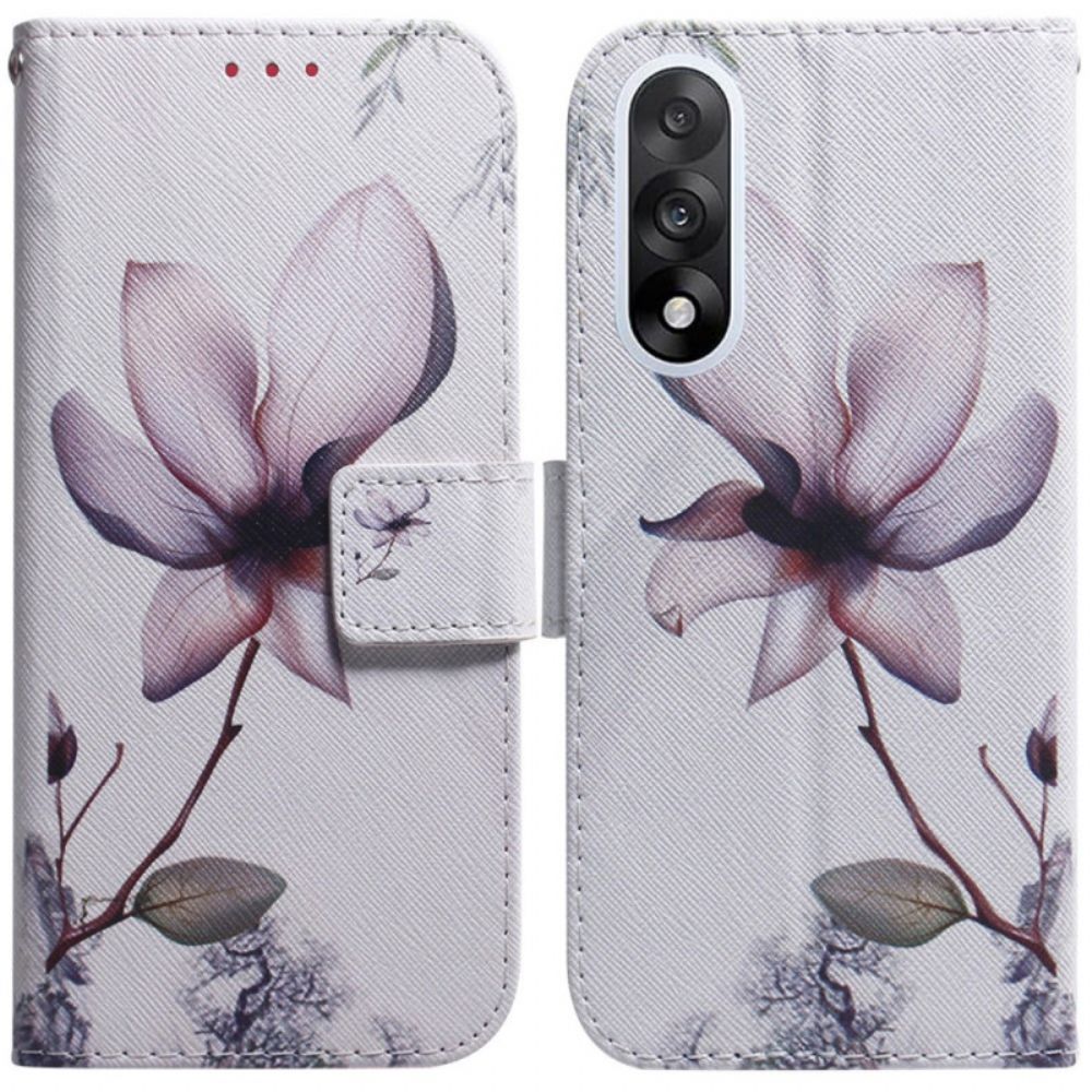 Folio-hoesje Oneplus Nord 5 Roze Bloem