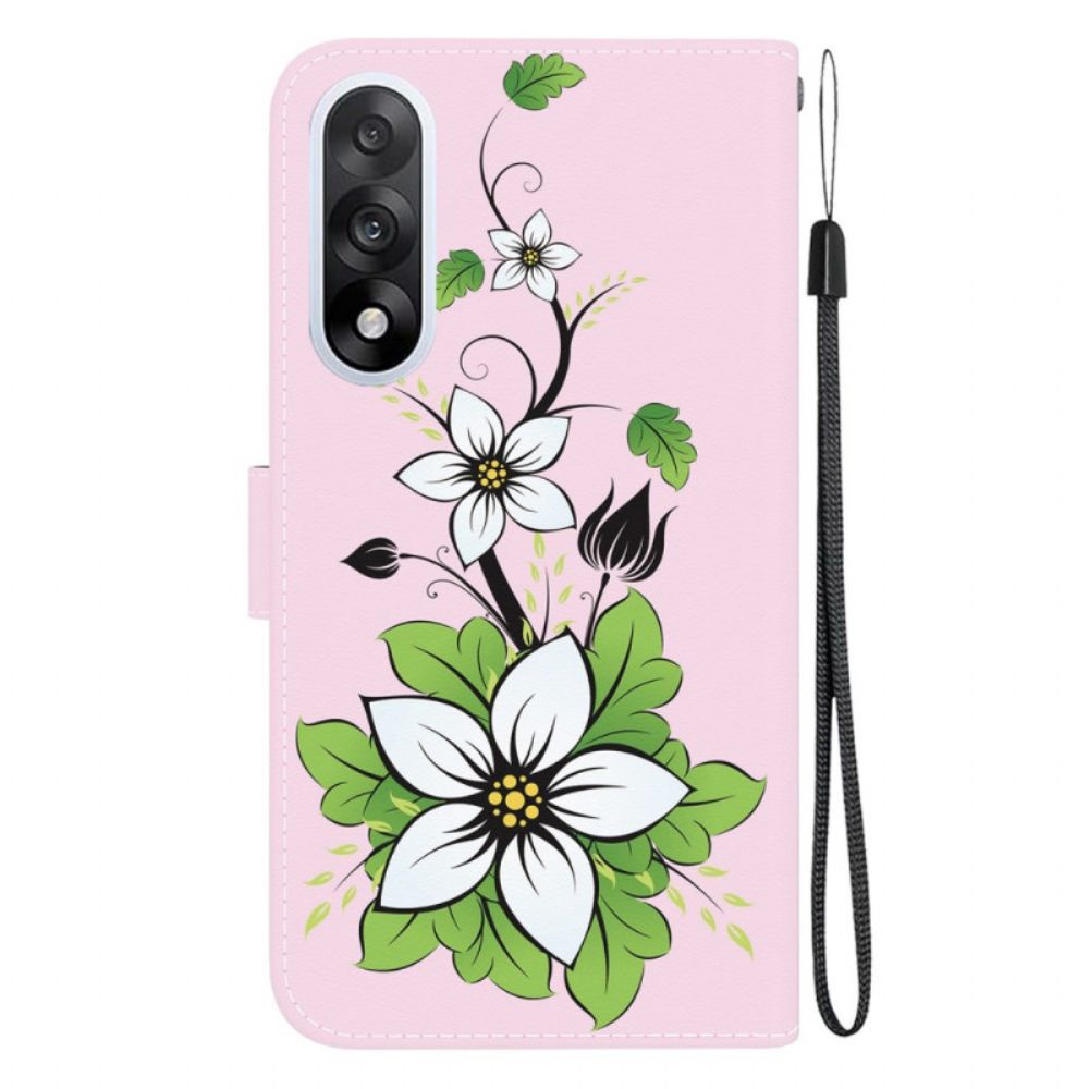 Folio-hoesje Oneplus Nord 5 Telefoonhoesje Leliebloemen