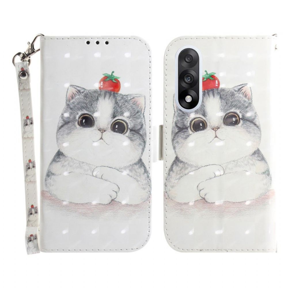 Folio-hoesje Oneplus Nord 5 Telefoonhoesje Schattige Kattenband