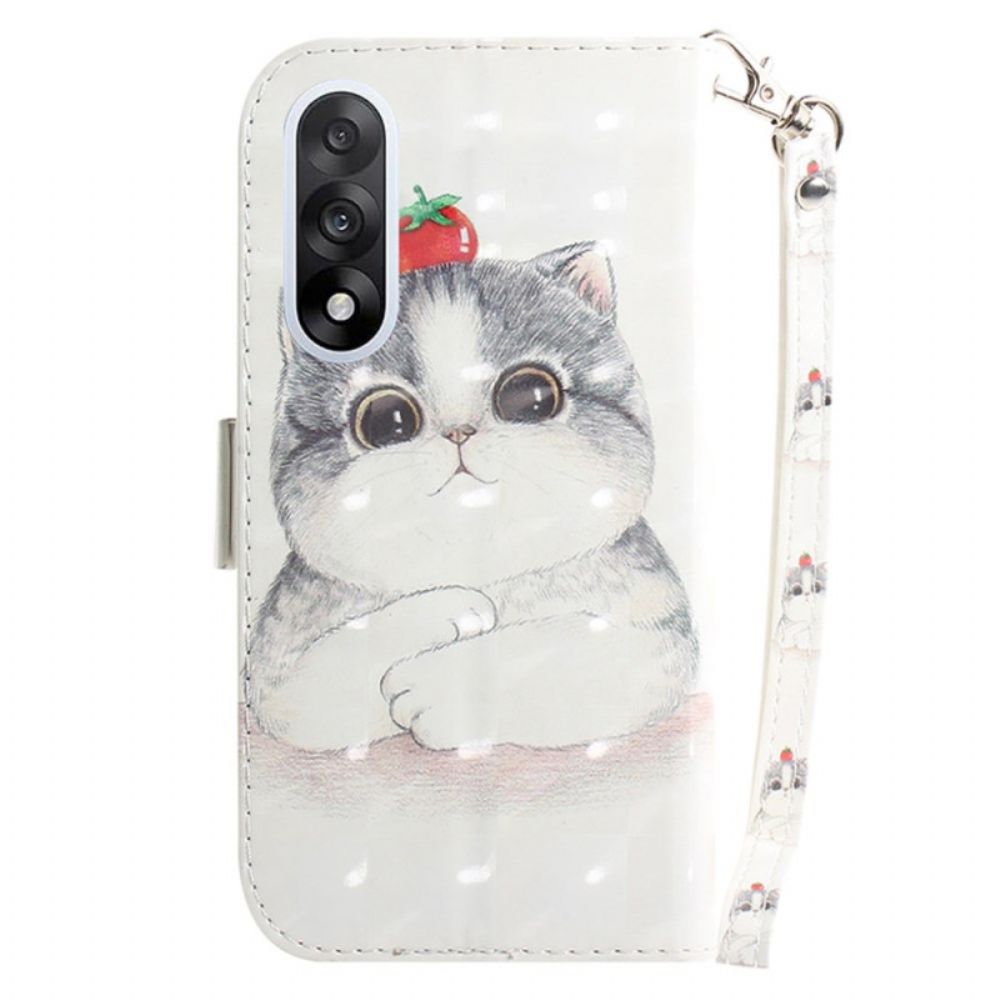 Folio-hoesje Oneplus Nord 5 Telefoonhoesje Schattige Kattenband