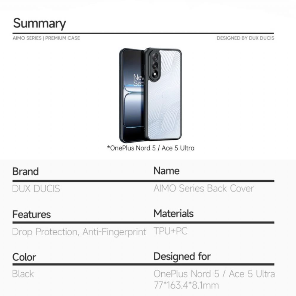 Hoesje Voor Oneplus Nord 5 Aimo-serie Dux Ducis