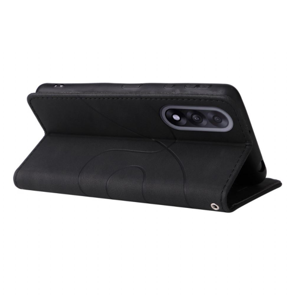 Leren Hoesje Oneplus Nord 5 Golvend Bescherming Hoesje