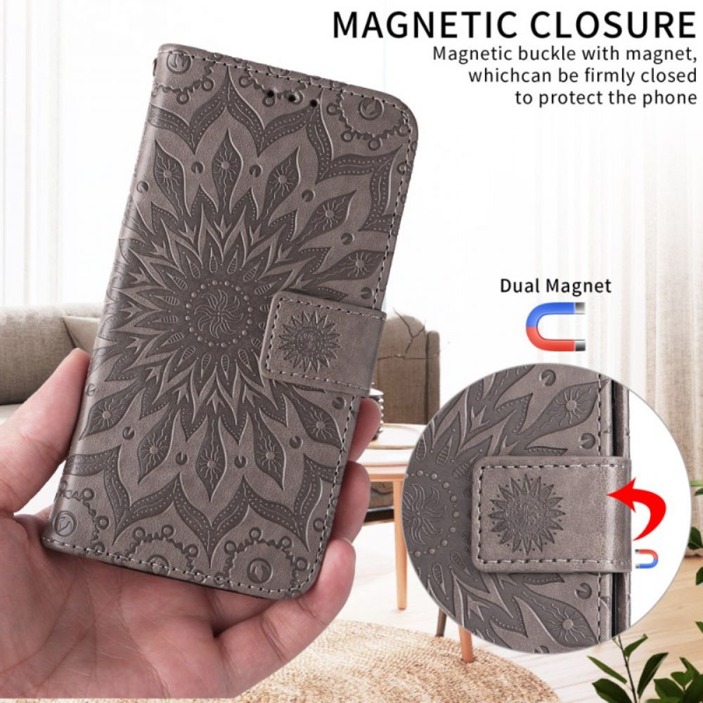 Leren Hoesje Oneplus Nord 5 Mandala Bescherming Hoesje