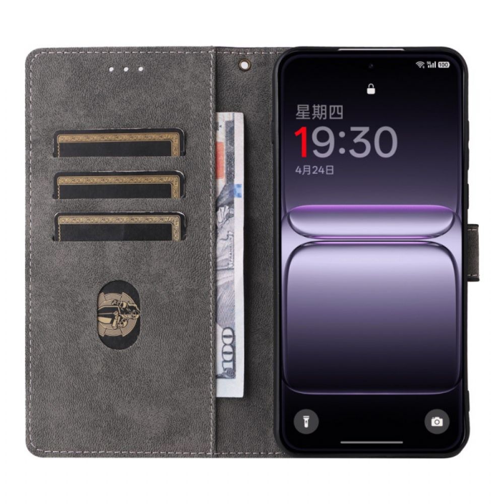 Leren Hoesje Oneplus Nord 5 Rfid-bescherming Met Suède-effect