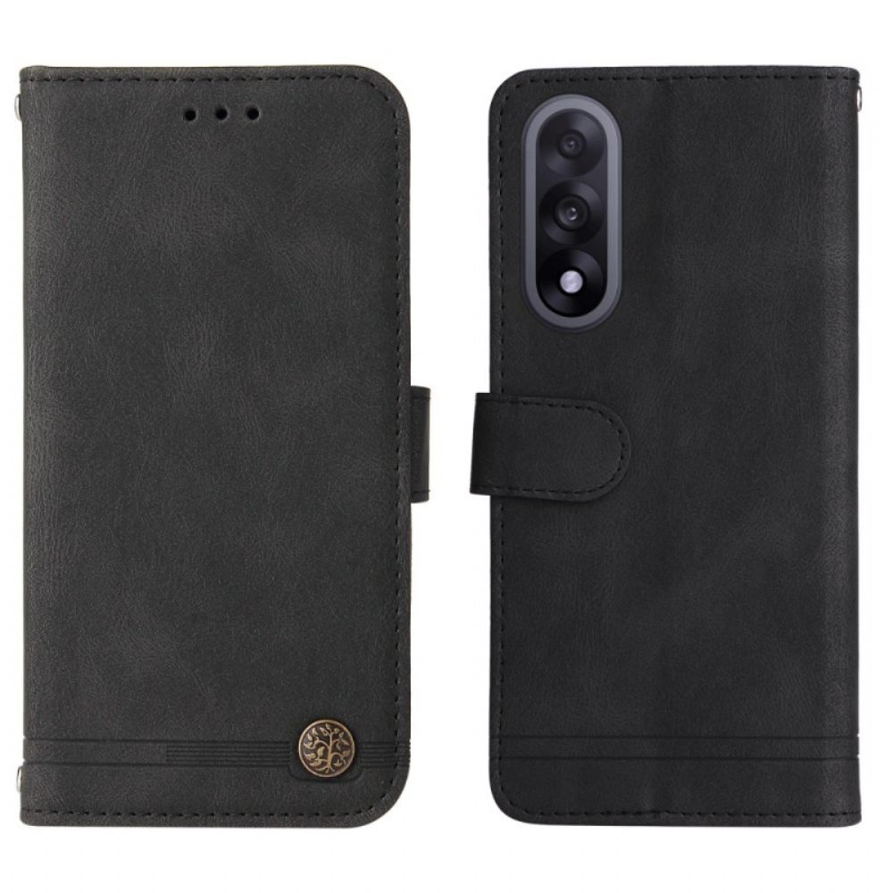 Leren Hoesje Oneplus Nord 5 Vintage Suède-effect