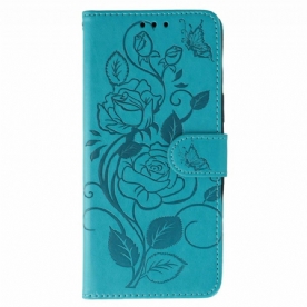 Leren Hoesje Voor Oneplus Nord 5 Bloemenprint