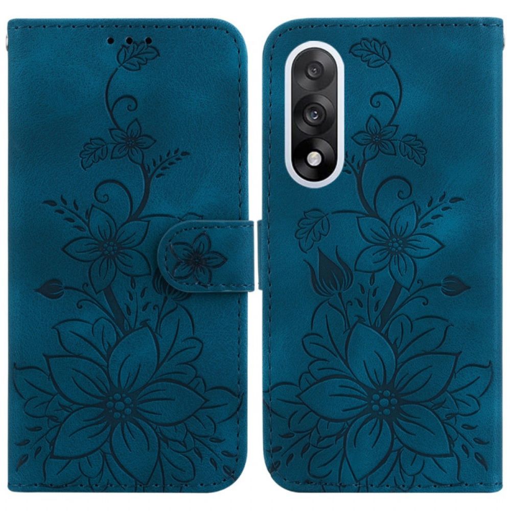 Leren Hoesje Voor Oneplus Nord 5 Bloemenprint
