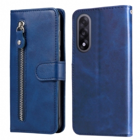 Leren Hoesje Voor Oneplus Nord 5 Etui Met Rits