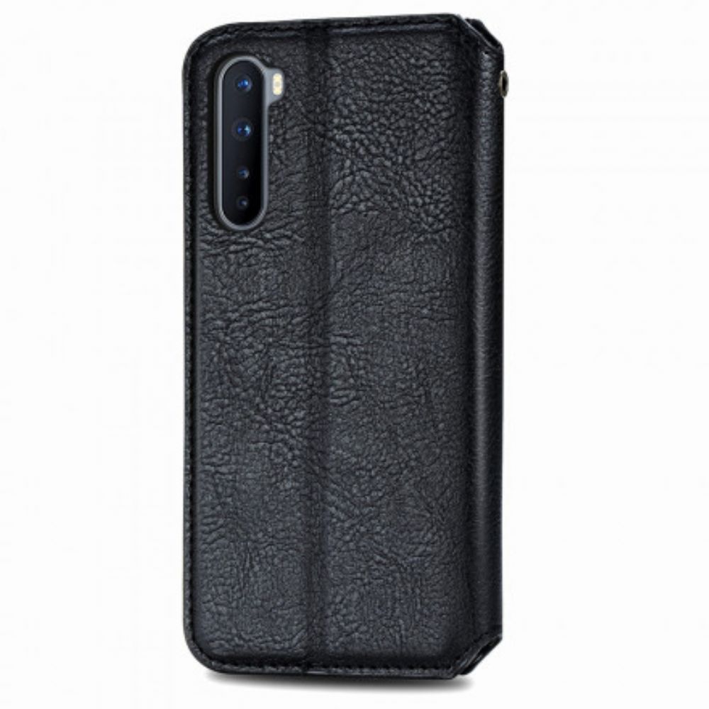 Bescherming Hoesje voor OnePlus Nord Folio-hoesje Diamant Textuur Leereffect