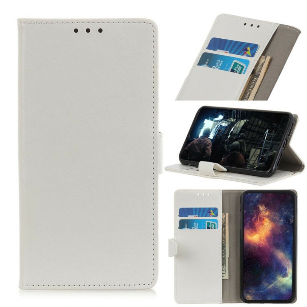 Folio-hoesje voor OnePlus Nord Eenvoudig Glanzend Leereffect