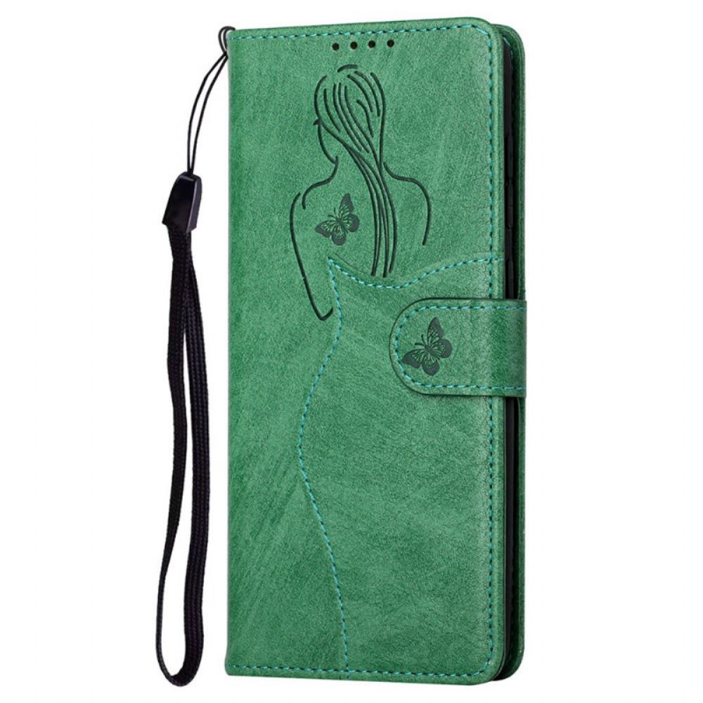 Folio-hoesje voor OnePlus Nord Kunstleer Silhouet