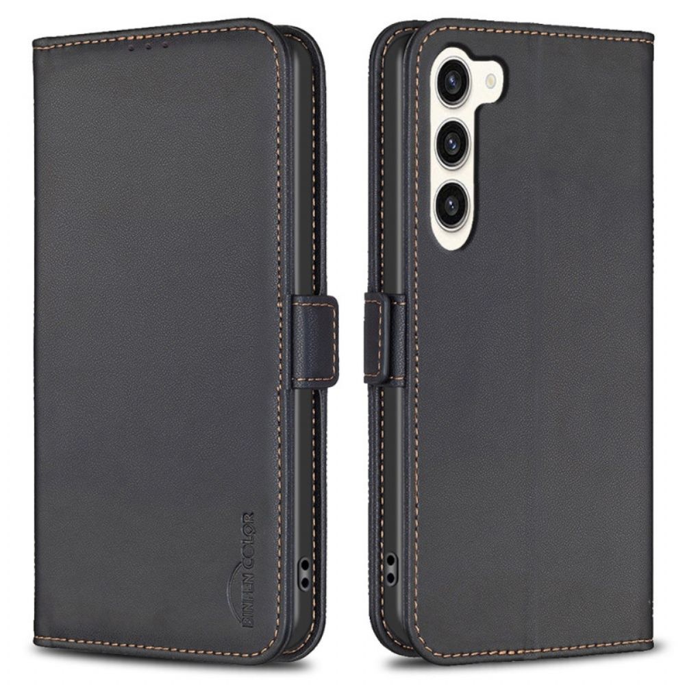 Leren Hoesje Samsung Galaxy S24 Plus 5g Binfen Kleur Bescherming Hoesje