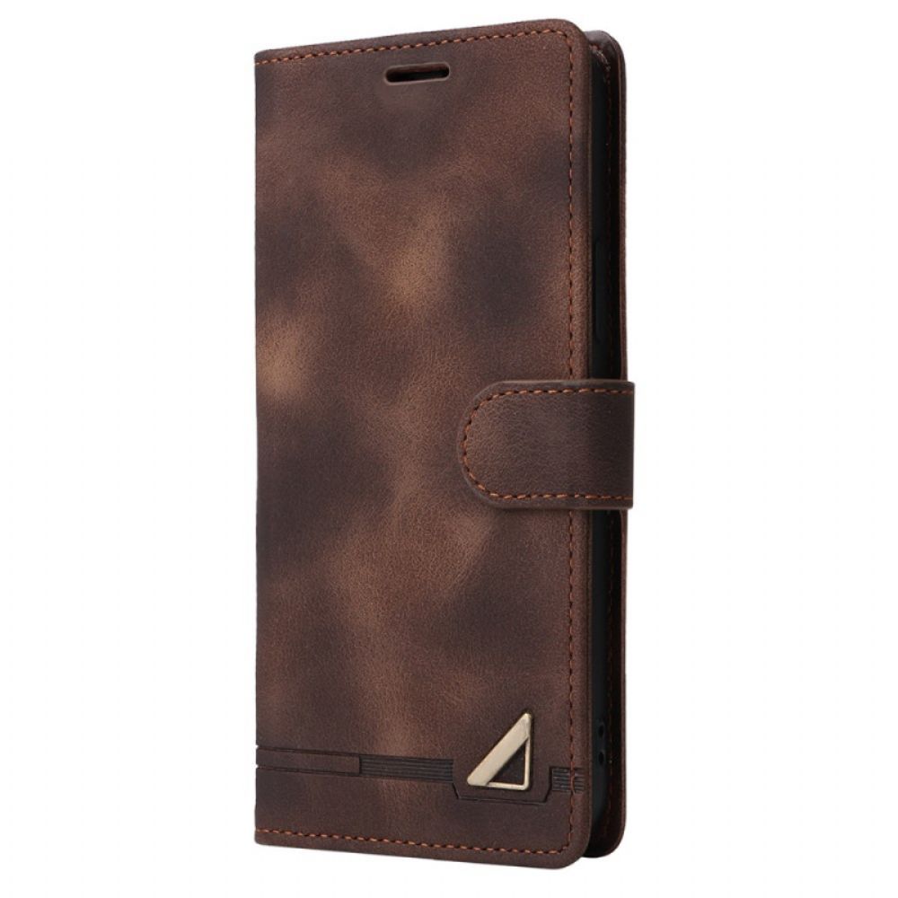 Leren Hoesje Samsung Galaxy S24 Plus 5g Stijl Suède Ontwerp