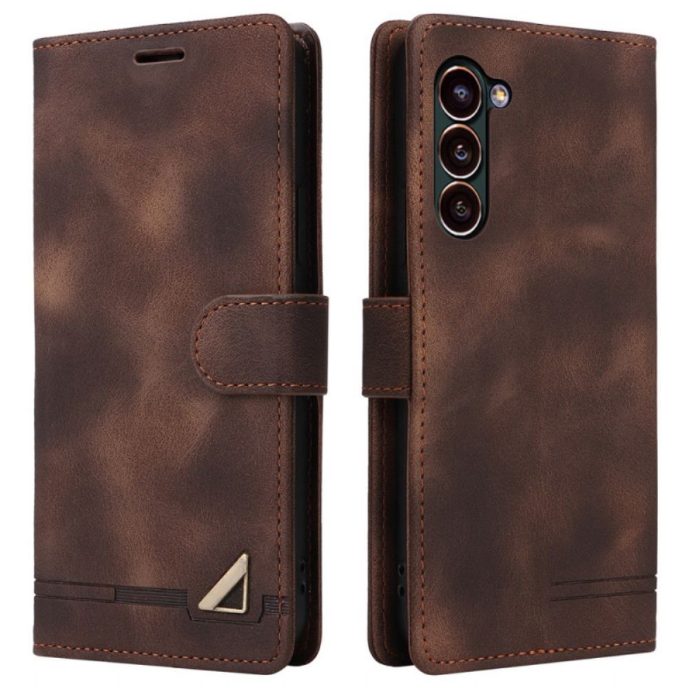 Leren Hoesje Samsung Galaxy S24 Plus 5g Stijl Suède Ontwerp