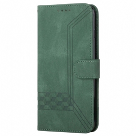 Leren Hoesje Voor Samsung Galaxy S24 Plus 5g Bandgeometrie
