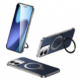 Cover Hoesje iPhone 17 Telefoonhoesje Compatibel Met Magsafe Leerlook Met Standaard