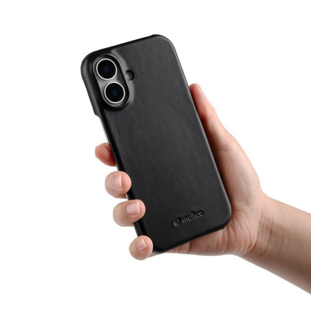 Cover Hoesje iPhone 17 Telefoonhoesje Magsafe-compatibel Gewaxt Leer