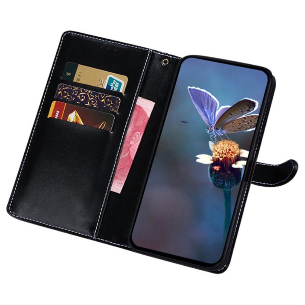 Flip Case Leren iPhone 17 Krokodillenstijl Idewei