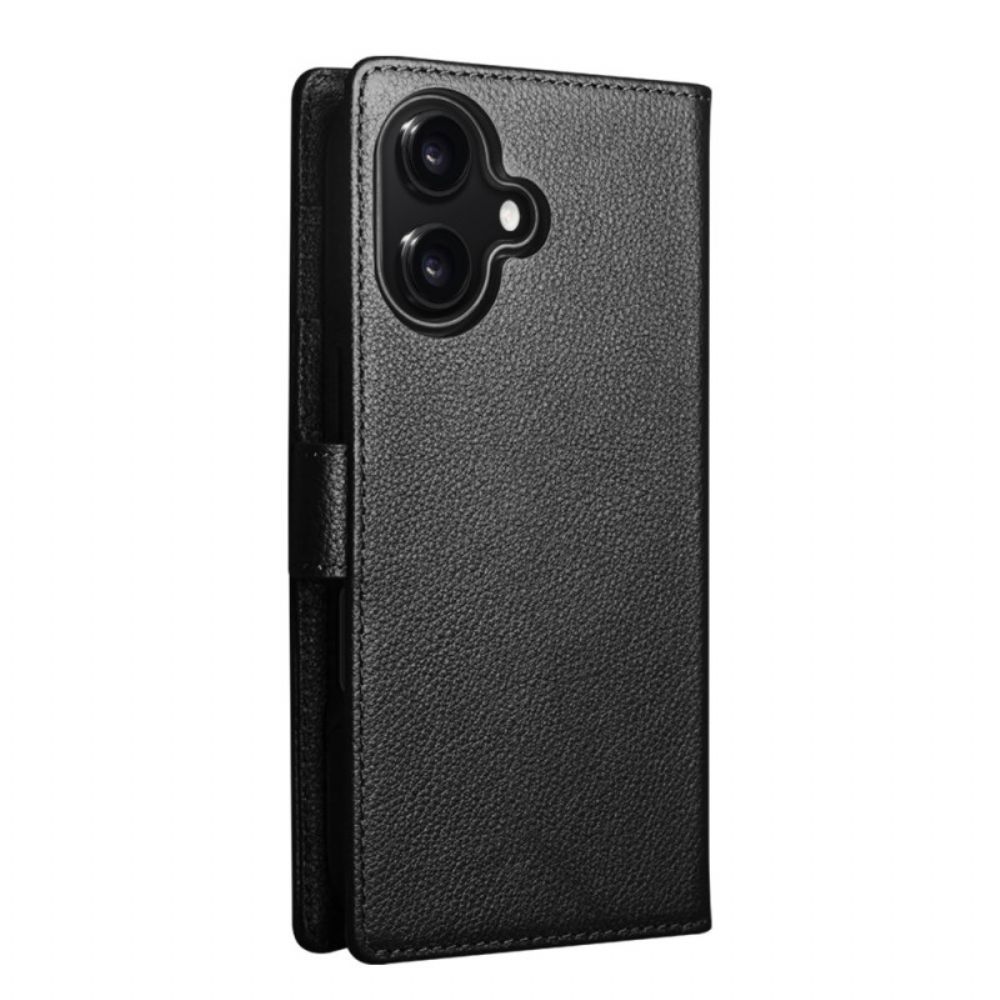 Folio-hoesje iPhone 17 Magsafe Afneembare Premium Leren Hoes