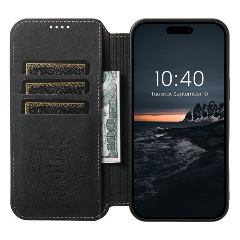Folio-hoesje iPhone 17 Magsafe-compatibele Leren Stijl Bescherming Hoesje