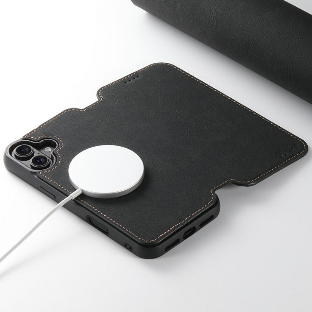 Folio-hoesje iPhone 17 Magsafe-compatibele Leren Stijl Bescherming Hoesje