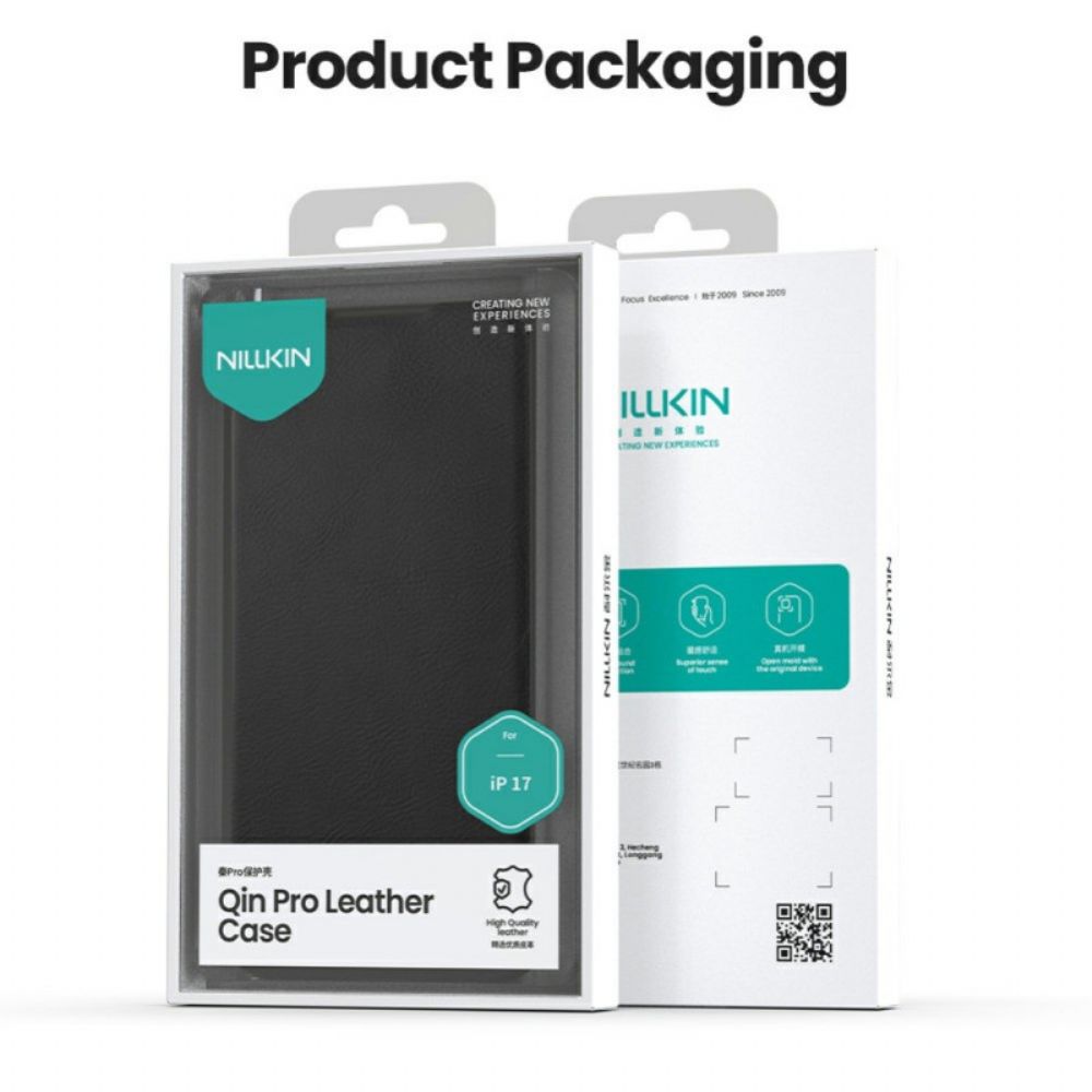 Folio-hoesje iPhone 17 Telefoonhoesje Qin Pro-serie Nillkin