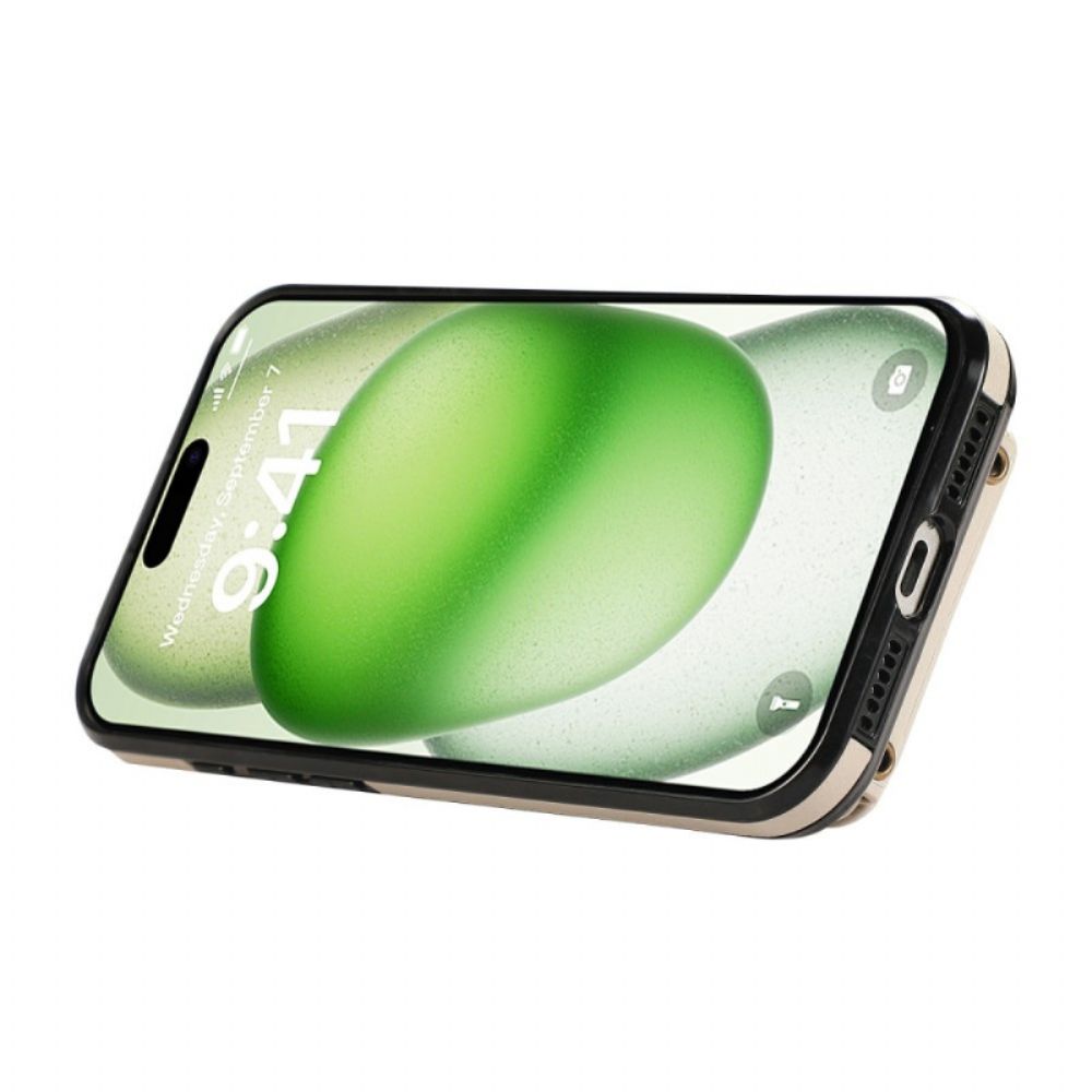 Hoesje iPhone 17 Kaarthouder Voor Meerdere Kaarten En Schouderriem Bescherming Hoesje