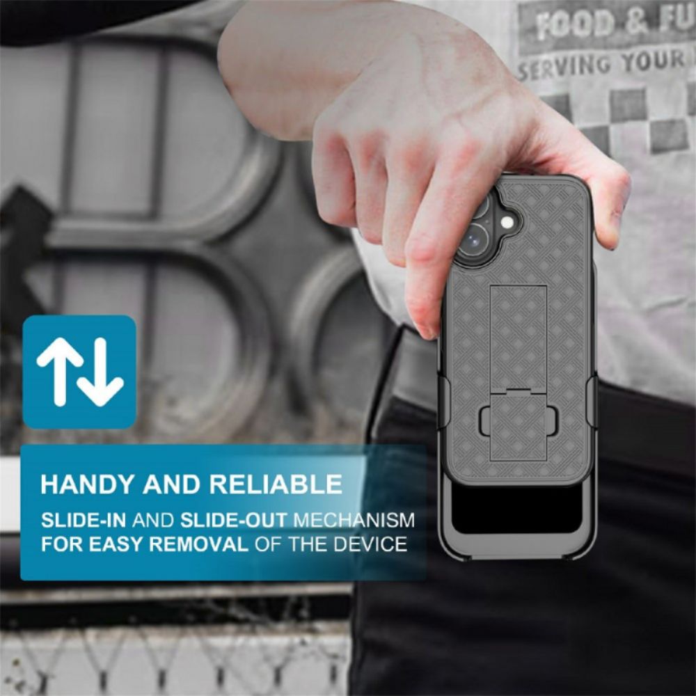 Hoesje iPhone 17 Schuifbaar Met Standaard En Clip