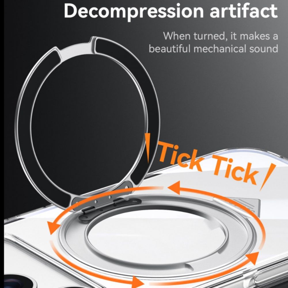 Hoesje Voor iPhone 17 Magsafe Transparant Met Standaard