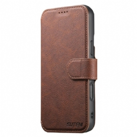 Leren Hoesje iPhone 17 Magsafe Afneembare Hoes Suteni Bescherming Hoesje