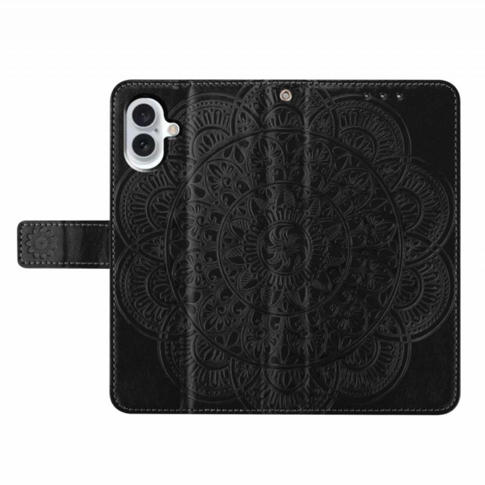 Leren Hoesje iPhone 17 Mandala Print Bescherming Hoesje