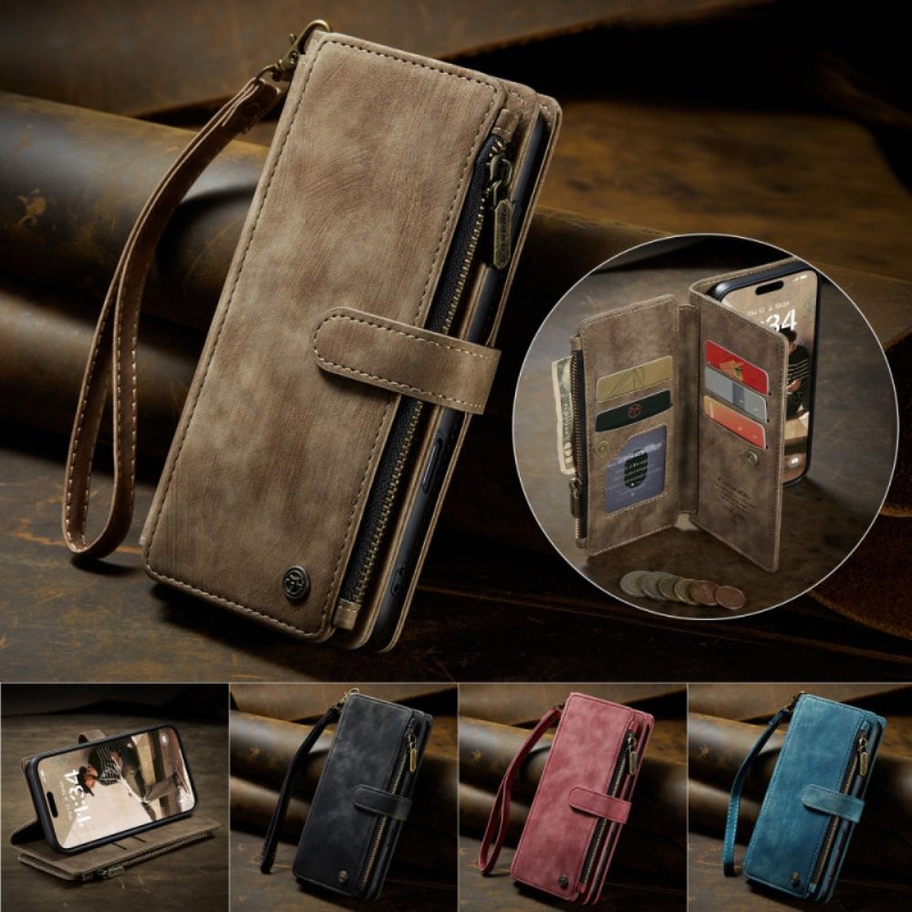 Leren Hoesje iPhone 17 Portemonnee Met 10 Kaartsleuven Bescherming Hoesje