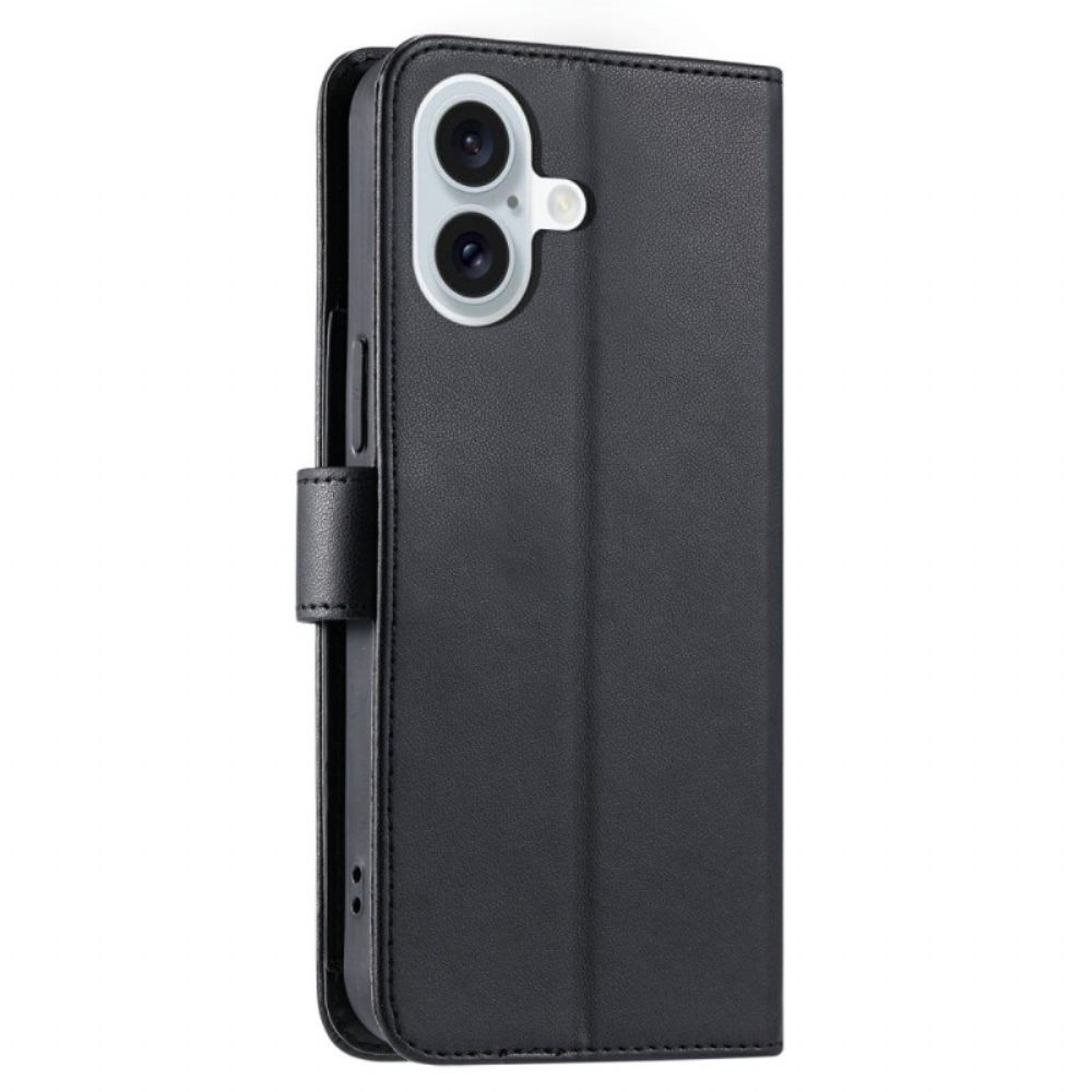 Leren Hoesje Voor iPhone 17 Premium Design Met Koord En Schouderband