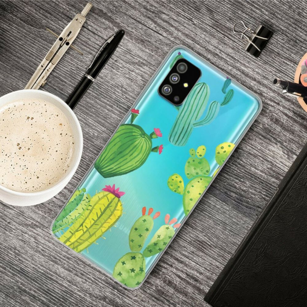 Hoesje voor Samsung Galaxy S20 Cactus Aquarel